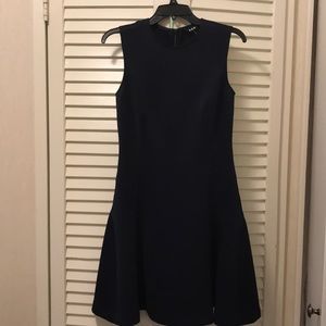 DKNY navy fitted flared dress.  New never worn